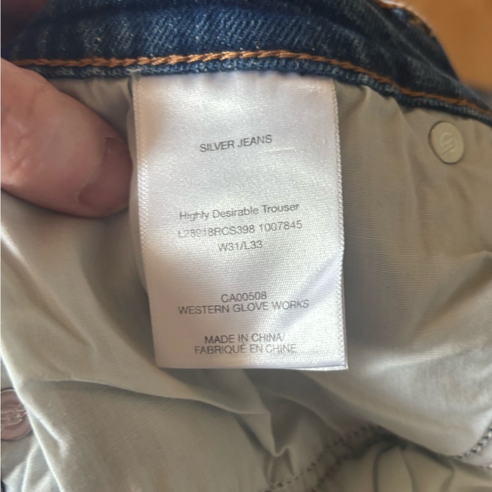 Silver Jeans Classic Denim Blue Trousers